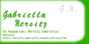 gabriella mersitz business card